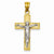 14k Gold Two-tone Crucifix Pendant, Gorgeous Pendants for Necklace