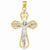 14k Gold Two-tone Diamond-cut Crucifix Pendant, Lovely Pendants for Necklace
