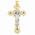 14k Gold Two-tone Polished with Red CZs Crucifix pendant, Alluring Pendants for Necklace