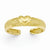 14k Yellow Gold Heart Toe Ring