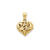 Fancy Heart Charm in 14k Gold