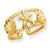 14k Yellow Gold Starfish Toe Ring