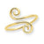 14k Yellow Gold Swirl Toe Ring