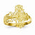 14k Yellow Gold Diamond-Cut Crucifix Ring