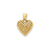 Fancy Mesh Heart Charm in 14k Gold