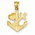 14k Gold Faith, Hope & Charity Pendant, Pendants for Necklace