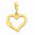 14k Gold Solid Satin Polished Fancy Heart Pendant, Pendants for Necklace