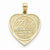 14k Gold Style: Textured back Talking Happy Anniversary in Heart Pendant, Pendants for Necklace