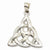14k White Gold Polished Trinity Pendant, Pendants for Necklace