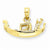 14k Gold Solid Polished 3-Dimensional Gondola Pendant, Pendants for Necklace