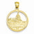 14k Gold Reversible Washington D.C. in Disc Pendant, Pendants for Necklace