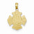 14k Gold Small St. Florian Badge Pendant, Pendants for Necklace