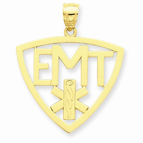 14k Gold Emergency Medical Technician Pendant, Pendants for Necklace