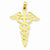 14k Gold Caduceus pendant, Stylish Pendants for Necklace