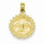 14k Gold Solid Polished 3-Dimensional Sun Pendant, Pendants for Necklace
