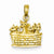 14k Gold Solid Polished 3-Dimensional Kittens in Basket Pendant, Pendants for Necklace