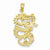 14k Gold Solid 3-Dimensional Dragon Pendant, Pendants for Necklace