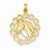 14k Gold Solid Polished Horse Head in Horseshoes Pendant, Pendants for Necklace