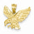 14k Gold Satin Diamond-cut Eagle pendant, Gorgeous Pendants for Necklace