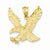 14k Gold Satin Diamond-cut Eagle pendant, Lovely Pendants for Necklace