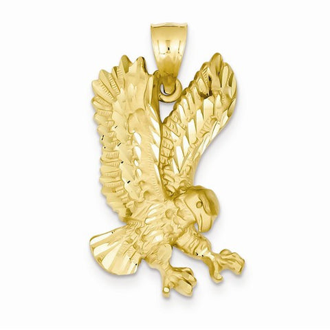 14k Gold Solid Polished Eagle pendant, Classy Pendants for Necklace