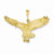 14k Gold Solid Polished Eagle pendant, Charm
