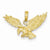 14k Gold Solid Polished Eagle pendant, Dazzling Pendants for Necklace