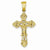 14k Gold INRI Fleur De Lis Crucifix pendant, Fine Pendants for Necklace
