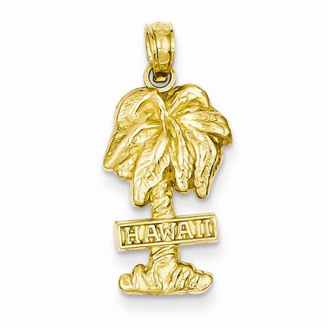 14k Gold Hawaii Palm Tree pendant, Classy Pendants for Necklace