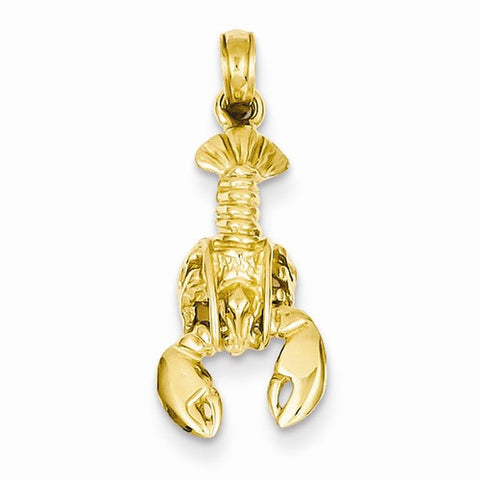 14k Gold Lobster pendant, Adorable Pendants for Necklace