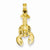 14k Gold Lobster pendant, Adorable Pendants for Necklace