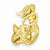 14k Gold Satin Diamond-cut Open-Backed Mermaid Pendant, Pendants for Necklace