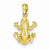 14k Gold Solid Polished Open-Backed Frog pendant, Stylish Pendants for Necklace