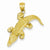 14k Gold Solid Polished 3-Dimensional Moveable Crocodile Pendant, Pendants for Necklace