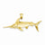 14k Gold Satin Polished Open-Backed Swordfish Pendant, Pendants for Necklace