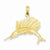 14k Gold Polished Sailfish pendant, Dazzling Pendants for Necklace