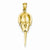 14k Gold Polished Moveable Horseshoe Crab Pendant, Pendants for Necklace