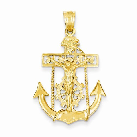 14k Gold Mariners Cross pendant, Adorable Pendants for Necklace