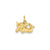 Satin & Diamond-Cut Angel Charm in 14k Gold