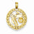 14k Gold Solid Polished Golf Theme Pendant, Pendants for Necklace