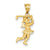 14k Gold Solid Satin Diamond-cut Open-Backed Female Golfer Charm hide-image