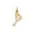 Polished Lacrosse Sticks Charm in 14k Gold