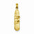 14k Gold Solid Polished 3-Dimensional Snowboard Pendant, Pendants for Necklace