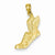14k Gold Polished Running Shoe pendant, Gorgeous Pendants for Necklace