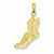14k Gold Polished Running Shoe pendant, Lovely Pendants for Necklace