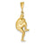 14k Gold Polished 3-Dimensional Pitcher Baseball Charm hide-image
