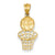 14k Gold Basketball & Net Charm hide-image