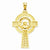 14k Gold Celtic Claddagh Cross Pendant, Pendants for Necklace