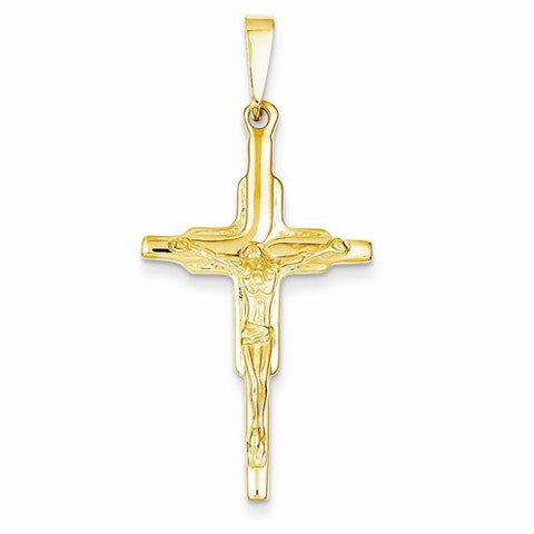 14k Gold Polished Crucifix Pendant, Fine Pendants for Necklace