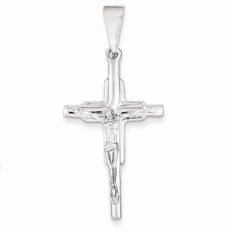 14k White Gold Crucifix Pendant, Pendants for Necklace